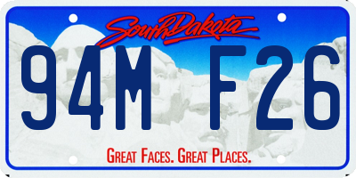 SD license plate 94MF26