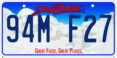 SD license plate 94MF27