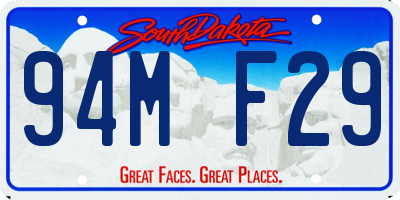 SD license plate 94MF29