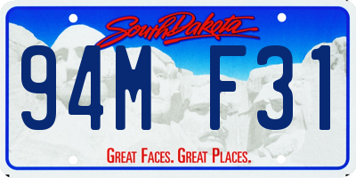 SD license plate 94MF31