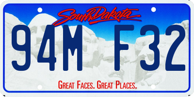 SD license plate 94MF32