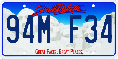 SD license plate 94MF34