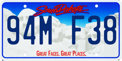 SD license plate 94MF38