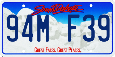 SD license plate 94MF39