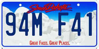 SD license plate 94MF41