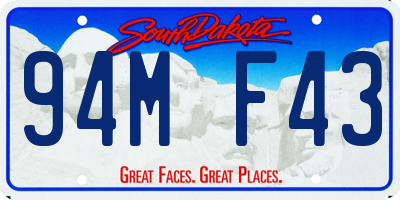 SD license plate 94MF43