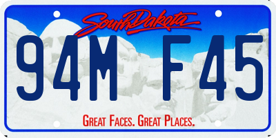 SD license plate 94MF45