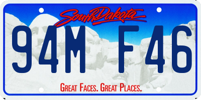 SD license plate 94MF46