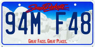 SD license plate 94MF48