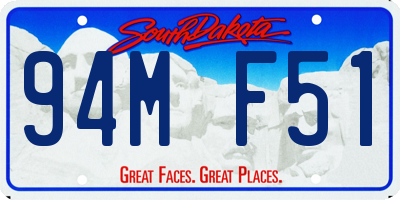 SD license plate 94MF51