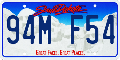 SD license plate 94MF54