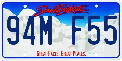 SD license plate 94MF55