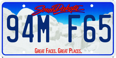 SD license plate 94MF65