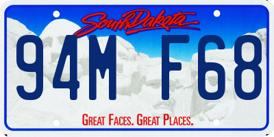 SD license plate 94MF68