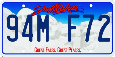 SD license plate 94MF72