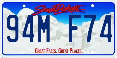 SD license plate 94MF74
