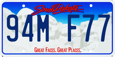 SD license plate 94MF77