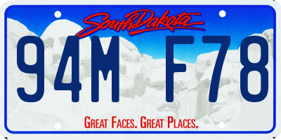 SD license plate 94MF78