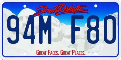 SD license plate 94MF80