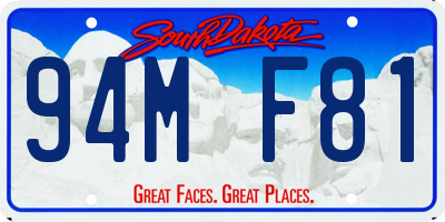 SD license plate 94MF81