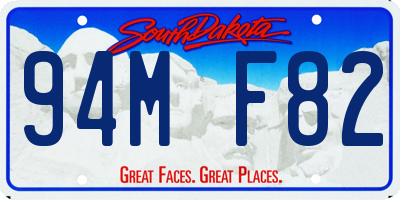 SD license plate 94MF82