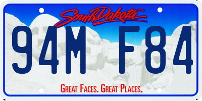 SD license plate 94MF84