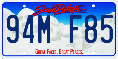 SD license plate 94MF85