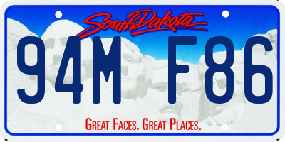 SD license plate 94MF86