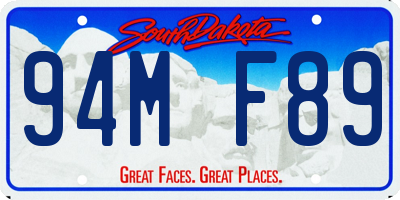 SD license plate 94MF89
