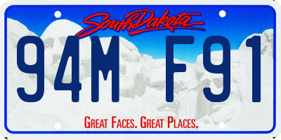 SD license plate 94MF91