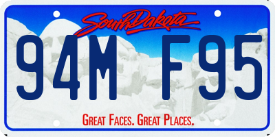 SD license plate 94MF95