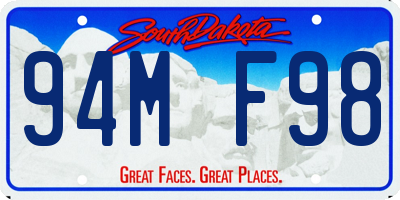 SD license plate 94MF98