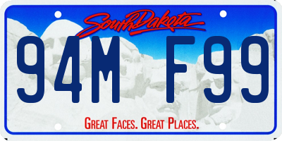 SD license plate 94MF99