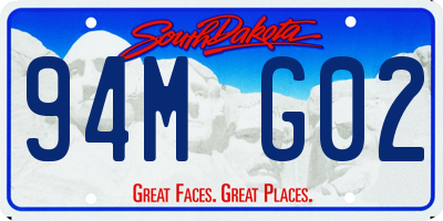 SD license plate 94MG02