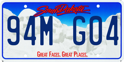 SD license plate 94MG04