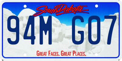 SD license plate 94MG07