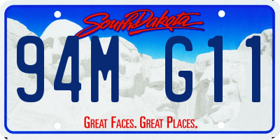 SD license plate 94MG11