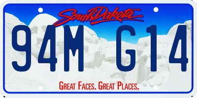 SD license plate 94MG14