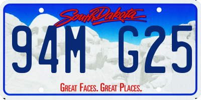 SD license plate 94MG25