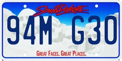 SD license plate 94MG30