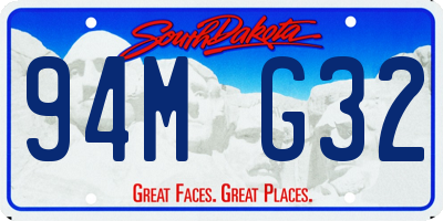 SD license plate 94MG32