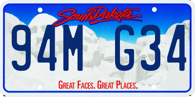 SD license plate 94MG34