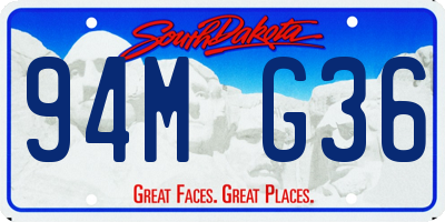 SD license plate 94MG36
