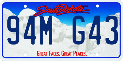SD license plate 94MG43