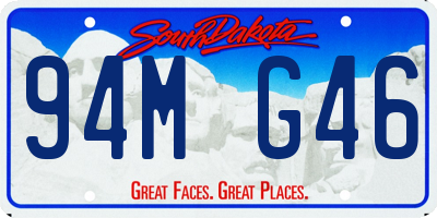 SD license plate 94MG46