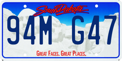 SD license plate 94MG47