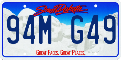 SD license plate 94MG49
