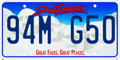 SD license plate 94MG50