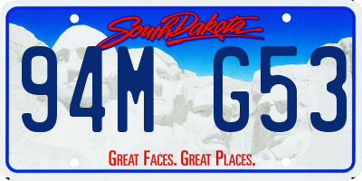 SD license plate 94MG53