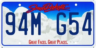 SD license plate 94MG54